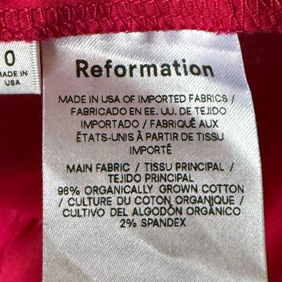 Reformation Kenzi Mini Pink Dress Size 0 - Picture 8 of 9